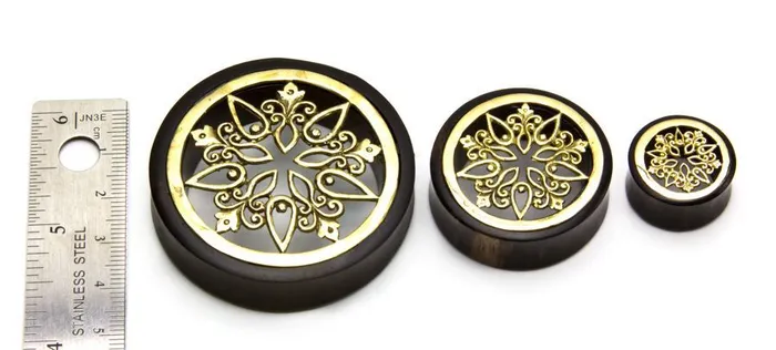 Elementals Organics Anal Brass Snowflake Sono Wood Plug Price Per 1