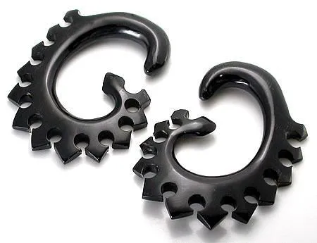 Elementals Organics Anal Stegosaurus Black Horn Spiral Earrings Body Jewelry Price Per 2 Elementals Organics Anal Stegosaurus Black Horn Spiral Earrings Body Jewelry Price Per 2