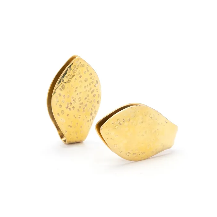 Elementals Organics Vibrators Polished Brass Hammered Leaf Ear Weight Price Per 2 Elementals Organics Vibrators Polished Brass Hammered Leaf Ear Weight Price Per 2