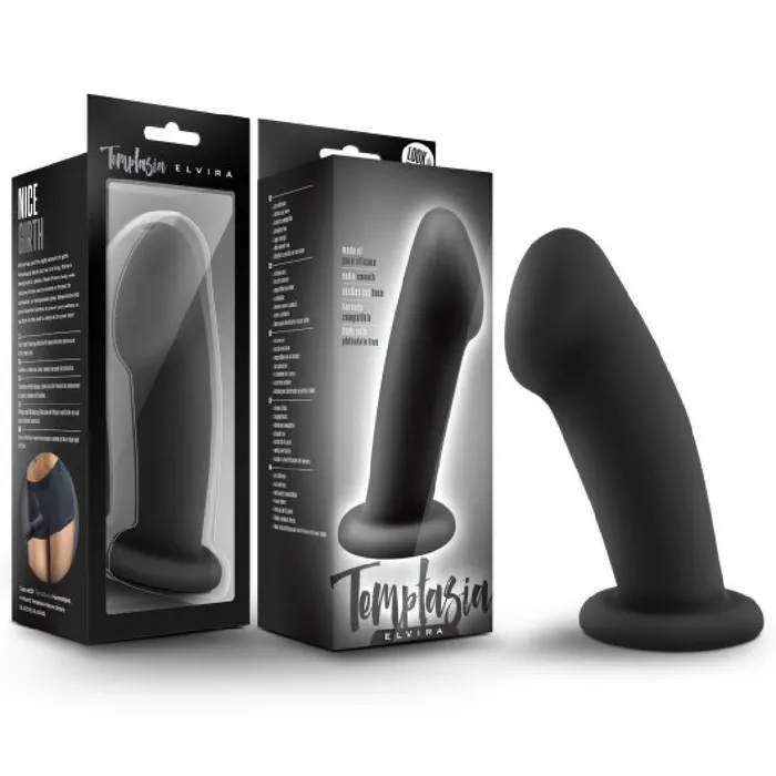 Elvira Firm Thick Silicone 6 Inch Dildo Black Blush Anal