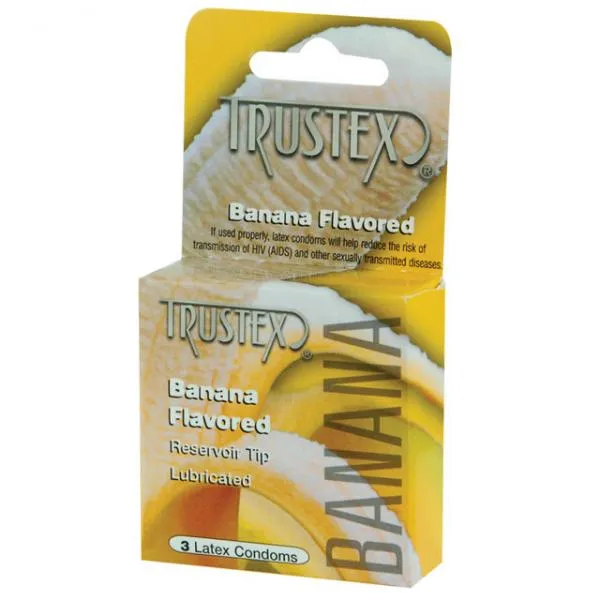 Enhancers Trustex Trustex Flavored Condoms Banana 3 Pack