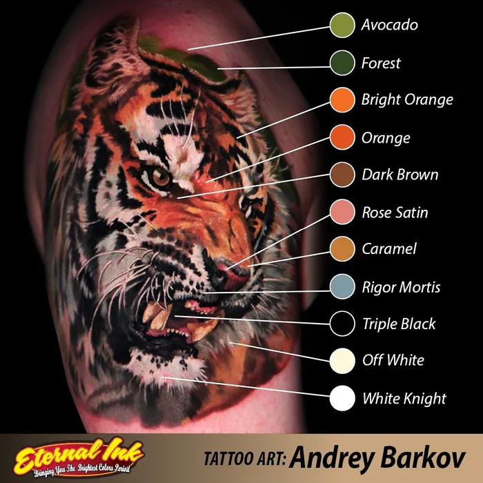 Eternal Male Sex Toys Bright Orange Eternal Tattoo Ink Pick Size