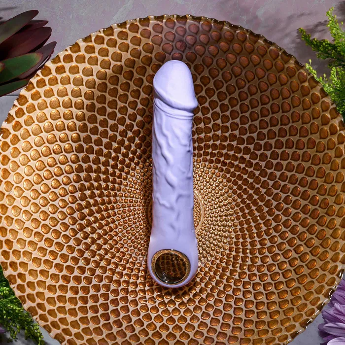 Evolved Novelties Female Sex Toys Purple Fantasy Veiny Silicone Vibrator with Finger Loop
