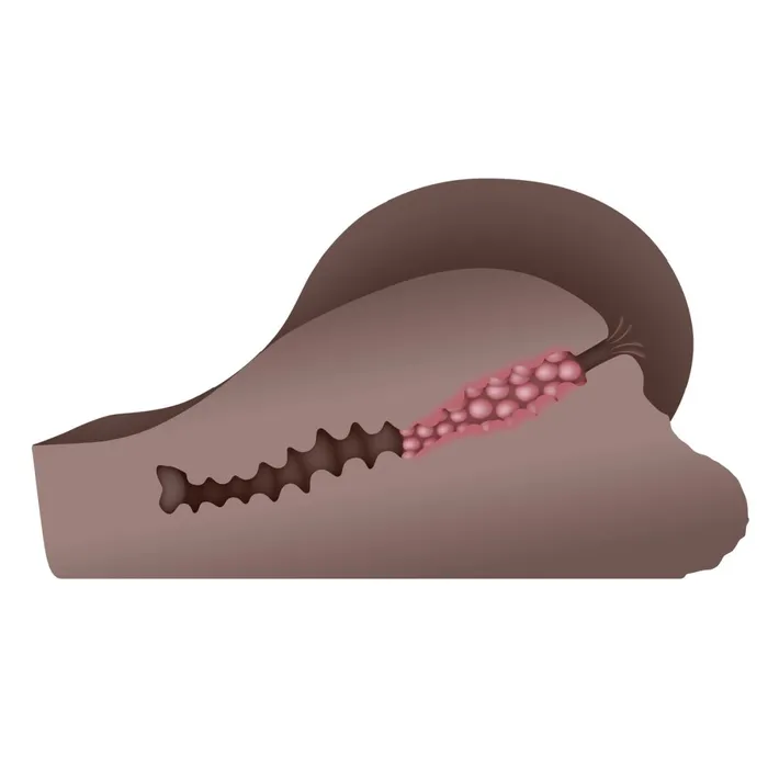 Evolved Novelties Male Sex Toys A Handful Realistic Balls Ass Stroker Doll Chocolate Tone
