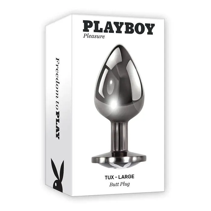 Evolved Novelties Male Sex Toys Playboy Tux Metal Anal Plug 2 Sizes Available