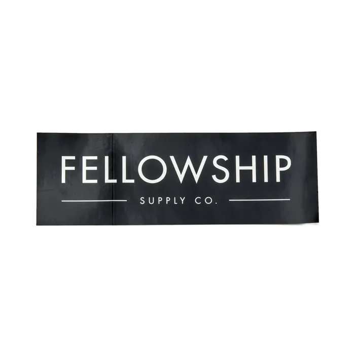 Fellowship Black Logo Sticker Price Per 1 Fellowship Supply Co Anal