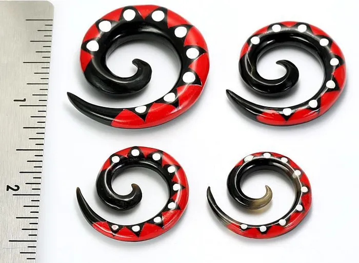 Female Sex Toys Elementals Organics TS 4 Resin Tattoo Spirals Wholesale Horn Organic Body Jewelry 6g 00g Price Per 1