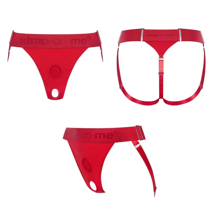 Female Sex Toys Lovely Planet Unique Strap On Me Double Penetration Harnesses Red