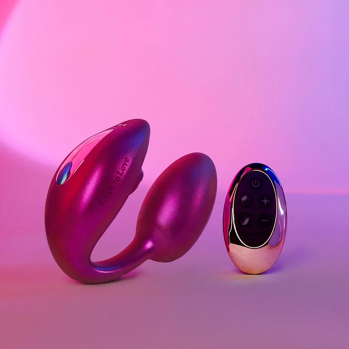 Female Sex Toys Lovely Planet Wonderlover Hands Free Clitoral and GSpot Vibrator with Remote Pink