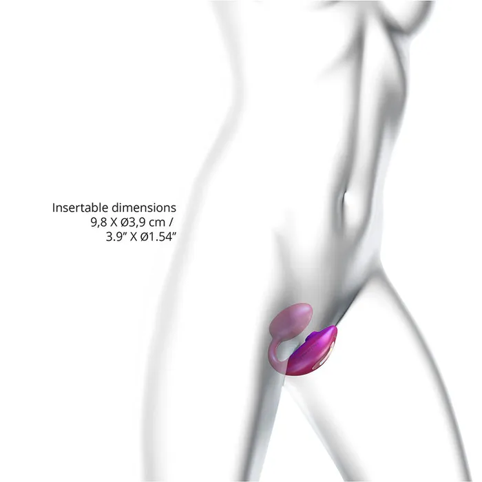 Female Sex Toys Lovely Planet Wonderlover Hands Free Clitoral and GSpot Vibrator with Remote Pink