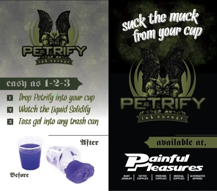 Female Sex Toys Petrify Petrify Ink Sponge 75 2g Pouches with Glass Sundry Jar