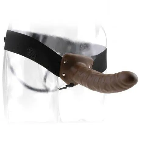 Female Sex Toys Pipedream Products Fetish Fantasy 8 Inch Hollow Dildo Strapon Harness Chocolate