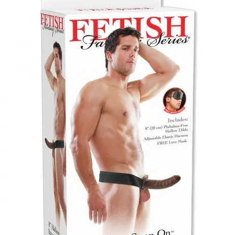 Female Sex Toys Pipedream Products Fetish Fantasy 8 Inch Hollow Dildo Strapon Harness Chocolate