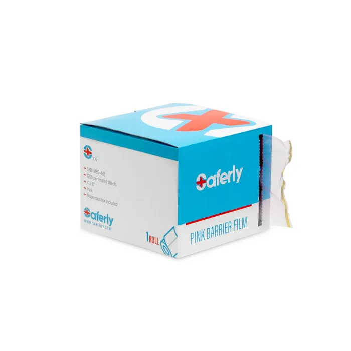 Female Sex Toys Saferly Medical Barrier Film in Dispenser Box 4 x 6 Price Per Roll Pick Color Saferly