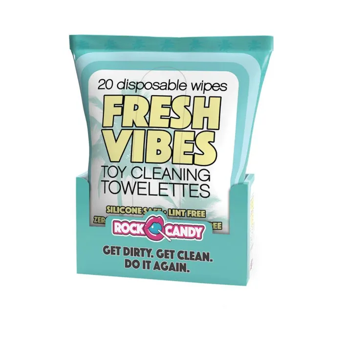 Fresh Vibes Toy Cleaning Towelette Travel Pack 20Ct Wipes Rock Candy Toys Vibrators