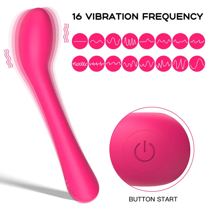 FUNMATES Enki CueShaped Vibrator16 Frequency Vibration Vibrators