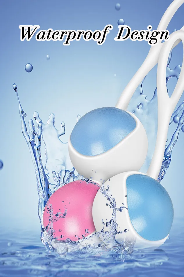 FunMates Female Sex Toys Powder Blue Weighted Kegel Balls Exercise Set Private Contraction Pelvic Floor Muscle Trainer