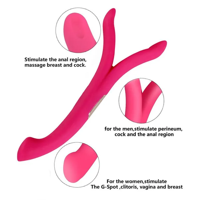 FUNMATES Vibrators Y Shape Triple Vibrator for Couples