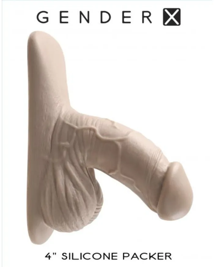Gender X 4 Inch Ultra Realistic Silicone Packer with Wide Base Vanilla Evolved Novelties Anal
