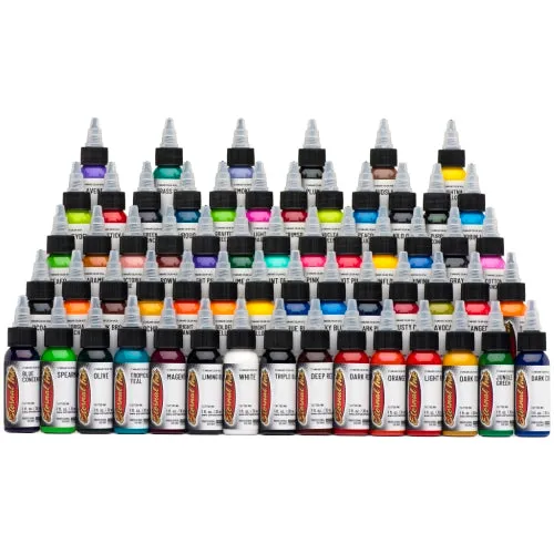 Gold Set 60 Color Set Eternal Tattoo Ink 1oz Bottle Eternal Anal