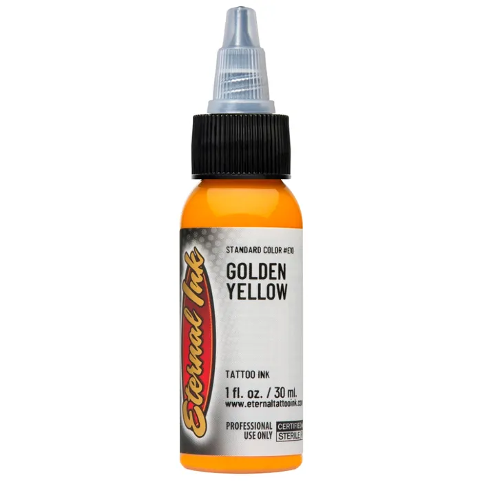 Golden Yellow Eternal Tattoo Ink Pick Your Size Eternal Male Sex Toys