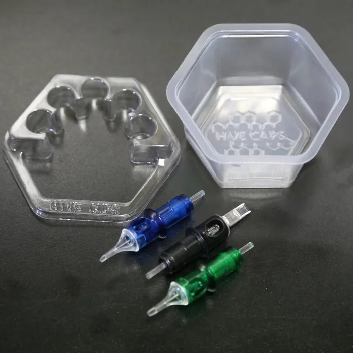 Hive Caps Vibrators Hive Cups 50 Rinse Cups and 50 Cartridge Holder Lids