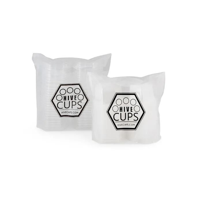 Hive Caps Vibrators Hive Cups 50 Rinse Cups and 50 Cartridge Holder Lids