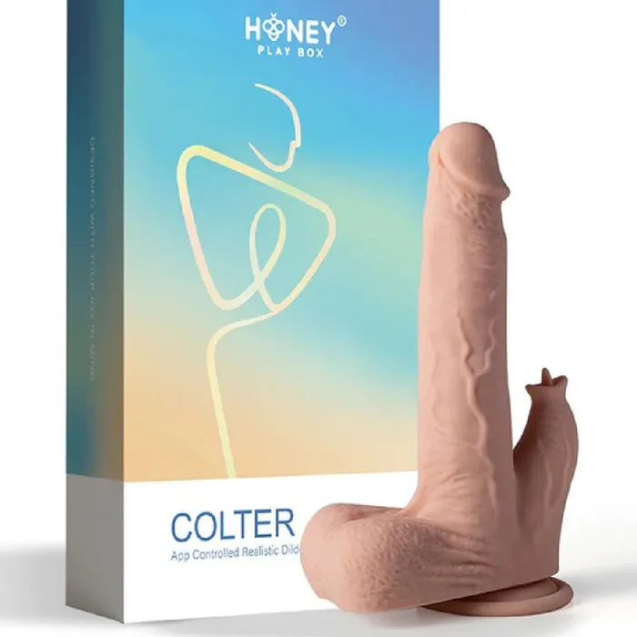 Honey Play Box Female Sex Toys Colter Thrusting Large 85 Realistic App Controlled Dildo with Clit Licker