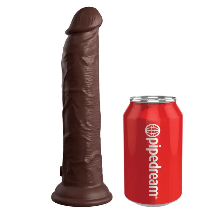 King Cock Elite 9 Vibrating Silicone Dual Density Dildo with Remote Chocolate Pipedream Products Female Sex Toys King Cock Elite 9 Vibrating Silicone Dual Density Dildo with Remote Chocolate Pipedream Products Female Sex Toys