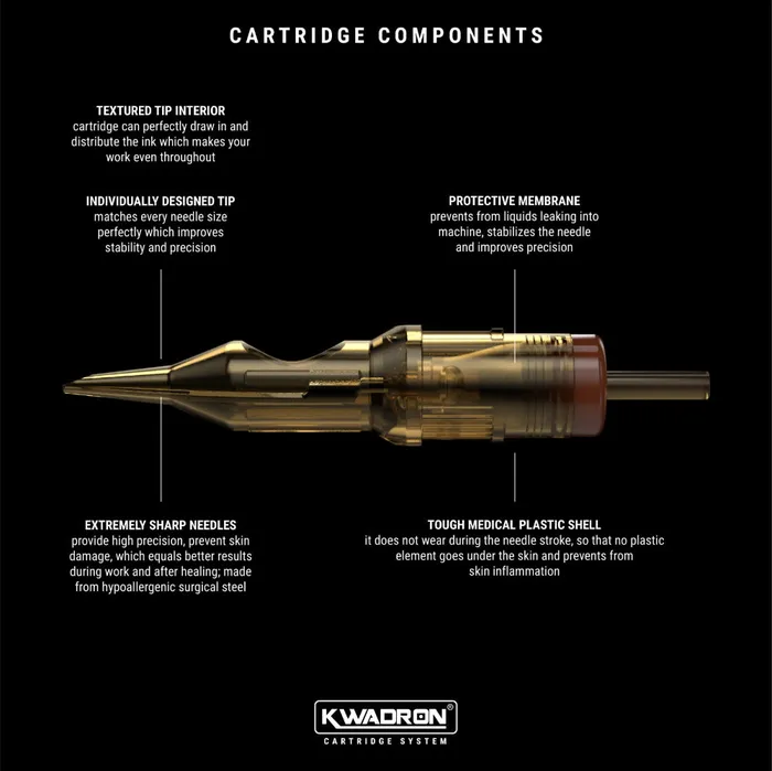 Kwadron Sublime Cartridge Tattoo Needles Box of 20 Kwadron Anal
