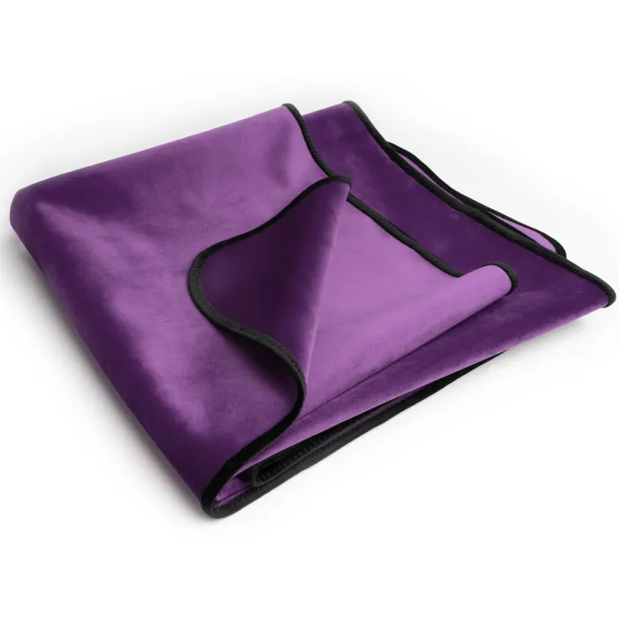 Liberator Vibrators Liberator Fascinator Throw Travel Sized Velvety Sex Blanket Purple