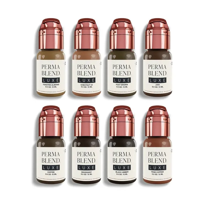 Luxe Brow Chicka Wow Wow Brow Set Luxe Perma Blend 8 12oz Bottles Perma Blend Anal