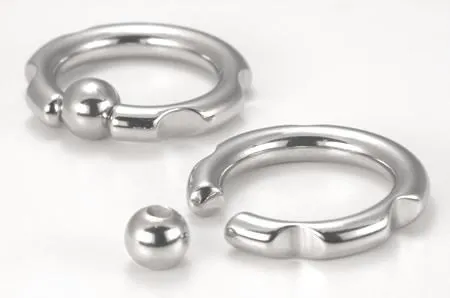 Male Sex Toys 10g 8g or 6g Stainless Steel Notched Tribal Captive Bead Ring Painful Pleasures