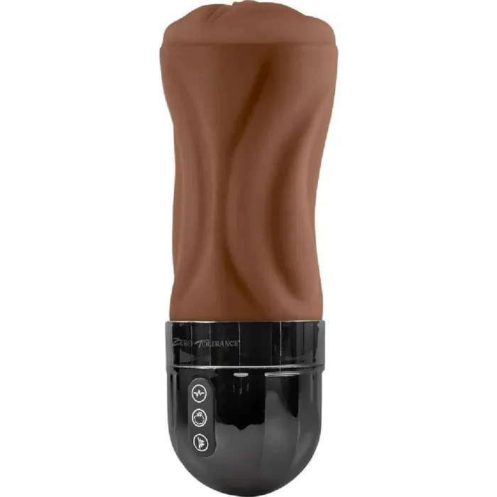 Male Sex Toys Evolved Novelties Tight Lipped Vibrating Chocolate Stroker with Suction Free Movie Download