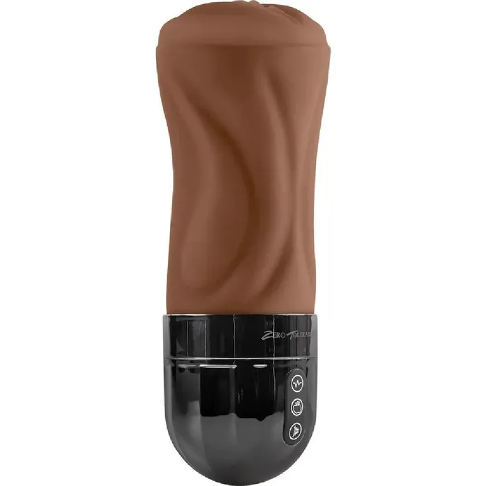 Male Sex Toys Evolved Novelties Tight Lipped Vibrating Chocolate Stroker with Suction Free Movie Download