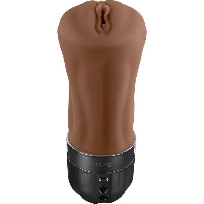 Male Sex Toys Evolved Novelties Tight Lipped Vibrating Chocolate Stroker with Suction Free Movie Download