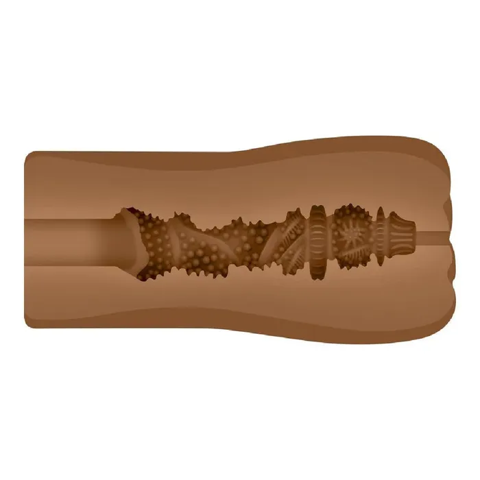 Male Sex Toys Evolved Novelties Tight Lipped Vibrating Chocolate Stroker with Suction Free Movie Download