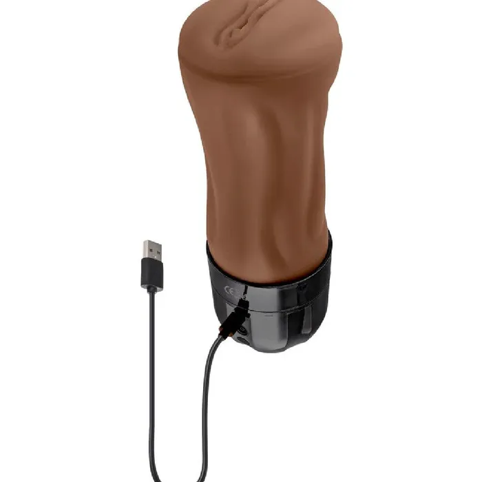 Male Sex Toys Evolved Novelties Tight Lipped Vibrating Chocolate Stroker with Suction Free Movie Download