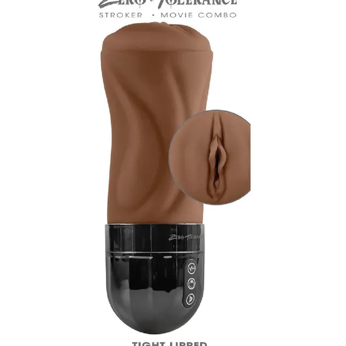Male Sex Toys Evolved Novelties Tight Lipped Vibrating Chocolate Stroker with Suction Free Movie Download