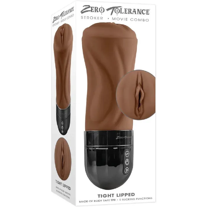 Male Sex Toys Evolved Novelties Tight Lipped Vibrating Chocolate Stroker with Suction Free Movie Download