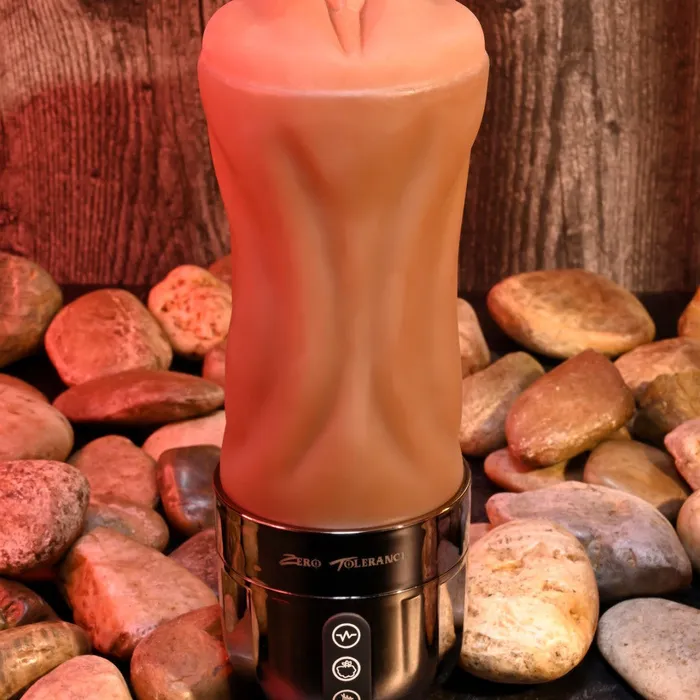 Male Sex Toys Evolved Novelties Tight Lipped Vibrating Chocolate Stroker with Suction Free Movie Download