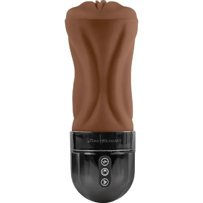 Male Sex Toys Evolved Novelties Tight Lipped Vibrating Chocolate Stroker with Suction Free Movie Download