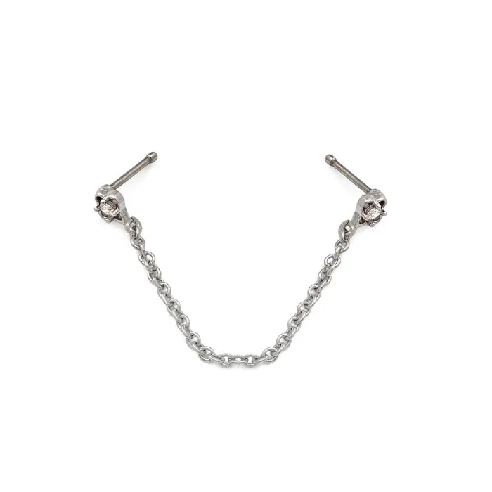 Male Sex Toys Painful Pleasures 20g 14 Rhodium Plated Crystal Wallflower Nose Bones with Chain Male Sex Toys Painful Pleasures 20g 14 Rhodium Plated Crystal Wallflower Nose Bones with Chain
