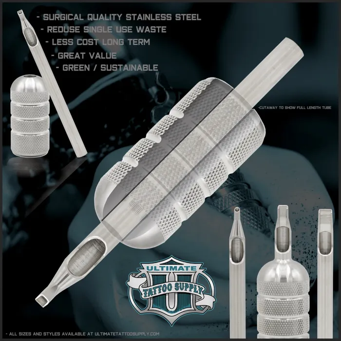 Male Sex Toys Sure Shot Steel Tube and Tip Combo 7 Mag Bugpin Open SureShot
