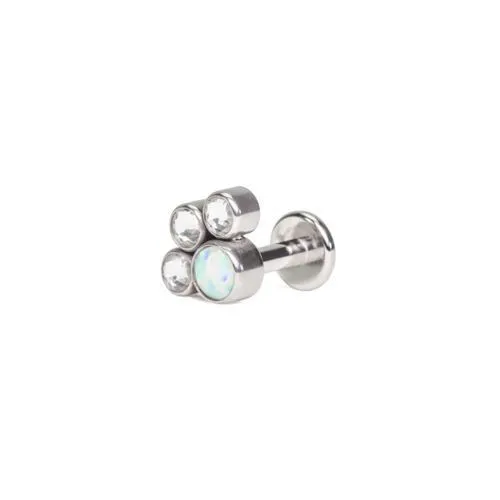 Male Sex Toys Tilum 14g12g Internally Threaded Opal Paw Print Cluster Top with Jewels Price Per 1 Tilum