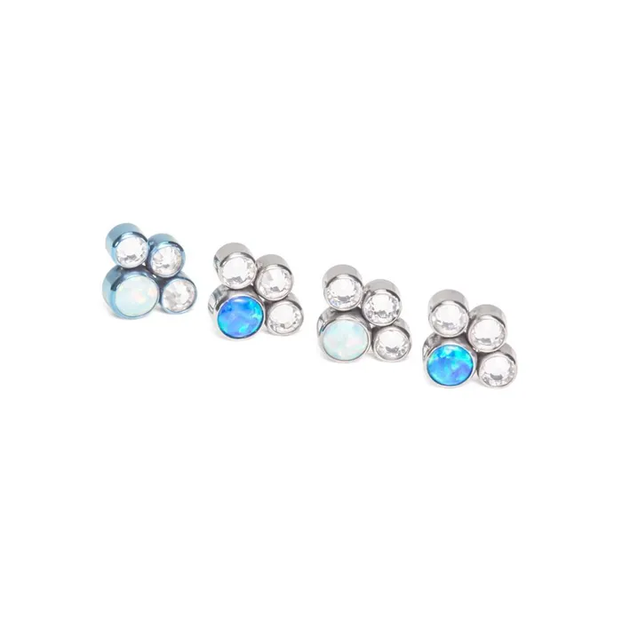 Male Sex Toys Tilum 14g12g Internally Threaded Opal Paw Print Cluster Top with Jewels Price Per 1 Tilum