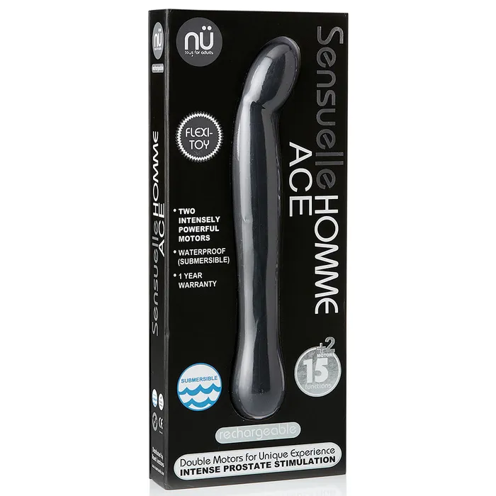 NU Sensuelle Homme Ace FlexiToy 15Function Double Motor Flexible Prostate Massager NU Sensuelle Anal NU Sensuelle Homme Ace FlexiToy 15Function Double Motor Flexible Prostate Massager NU Sensuelle Anal
