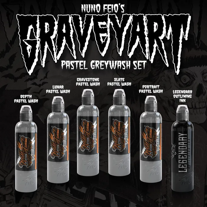 Nuno Feio Graveyart Set World Famous Tattoo Ink Pick Size World Famous Male Sex Toys