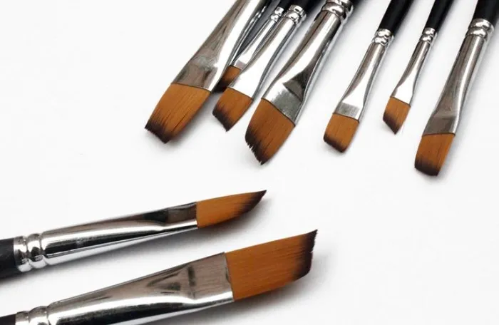 Nylon Paint Brush Set Oblique Angle Set of 9 Paint Brushes Bomei Anal