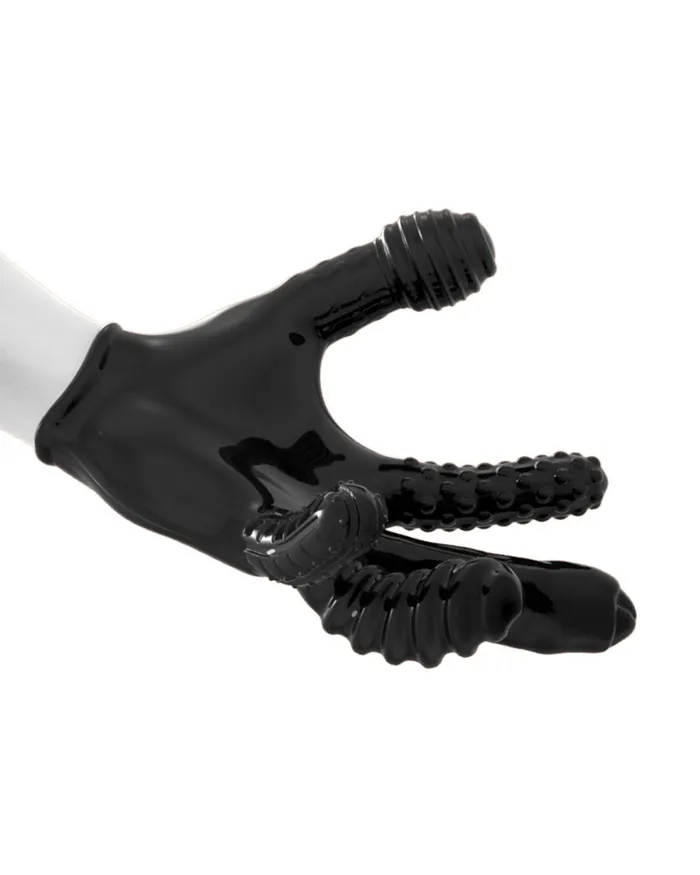 Oxballs Finger Fuck Textured Fingering Glove Black Oxballs Anal